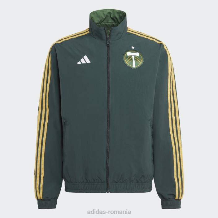 Adidas geaca verde Portland Timbers Anthem bărbați verde/ponderosa 2JBN21412
