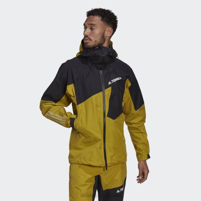 Adidas jachetă adidas olive terrex techrock gore-tex pro bărbați măsline 2JBN21405