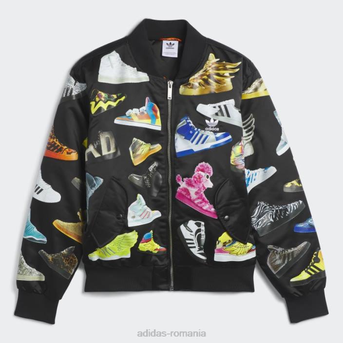 Adidas jachetă bomber neagră Jeremy Scott archive bărbați negru 2JBN21400