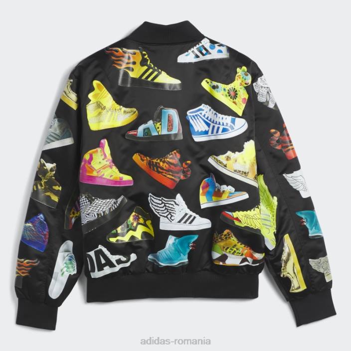 Adidas jachetă bomber neagră Jeremy Scott archive bărbați negru 2JBN21400