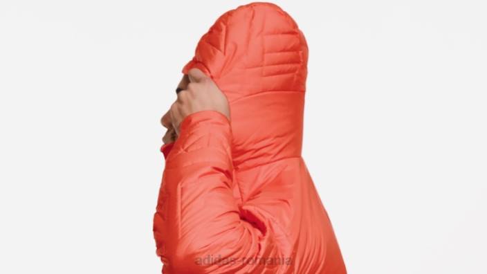 Adidas jachetă căptușită cu glugă orange terrex myshelter primaloft bărbați portocale 2JBN21406