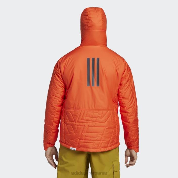 Adidas jachetă căptușită cu glugă orange terrex myshelter primaloft bărbați portocale 2JBN21406