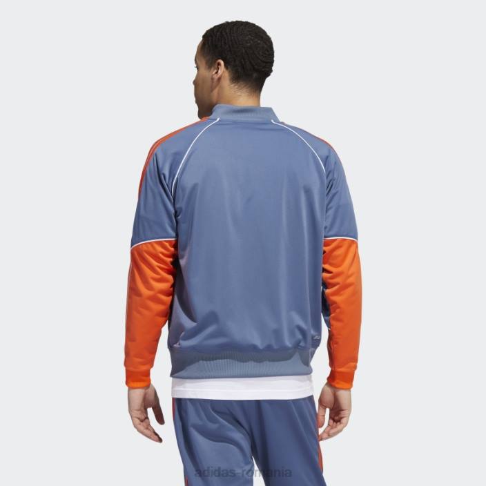 Adidas jachetă de sport adidas tricot sst bărbați otel/portocaliu/alb 2JBN20151