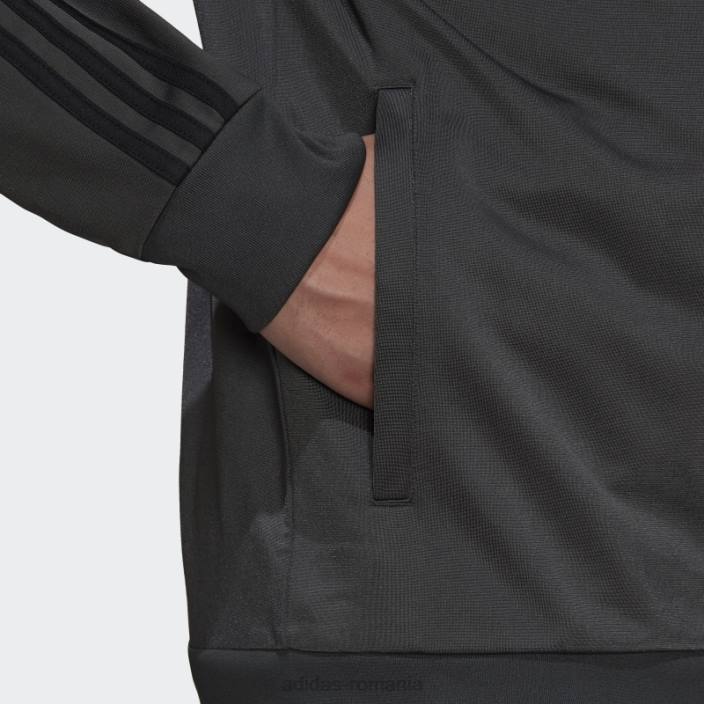 Adidas jachetă de sport cu 3 dungi gri bărbați gri/negru 2JBN20150