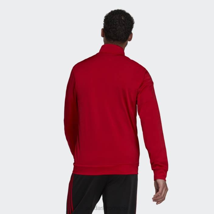 Adidas jachetă de sport cu 3 dungi stacojiu bărbați stacojiu/negru 2JBN20846