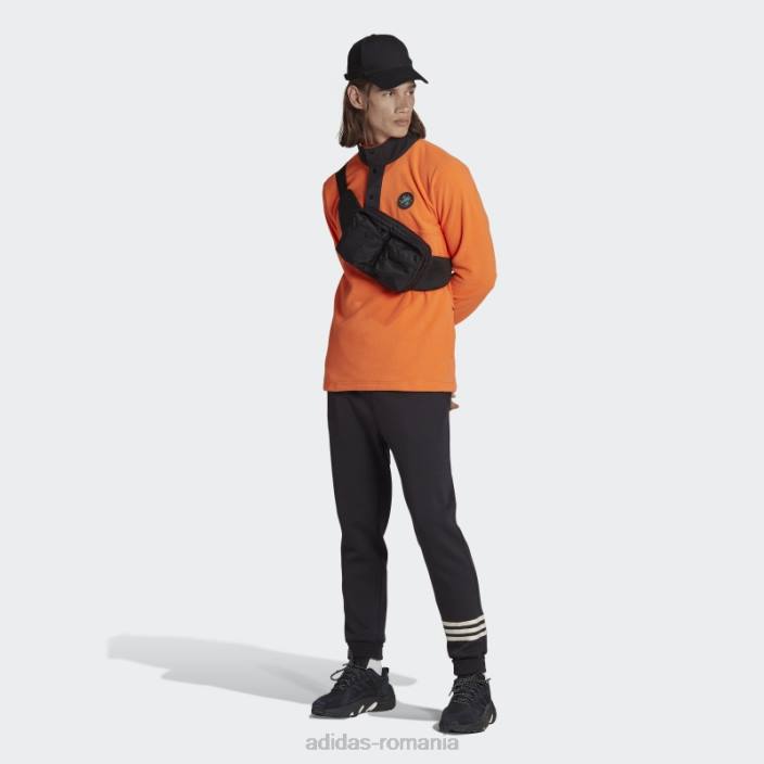 Adidas jachetă din lână polară portocalie Wander hour adidas bărbați portocale 2JBN21417