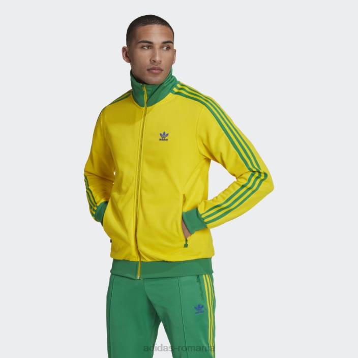 Adidas jachetă galbenă Beckenbauer bărbați galben/verde/albastru îndrăzneț 2JBN20195