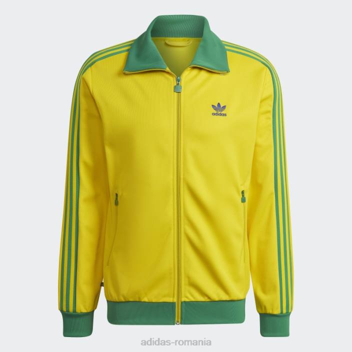 Adidas jachetă galbenă Beckenbauer bărbați galben/verde/albastru îndrăzneț 2JBN20195