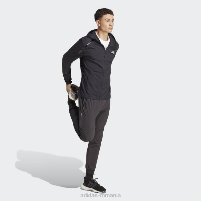 Adidas jachetă neagră de alergare pentru încălzire maraton bărbați negru 2JBN21347