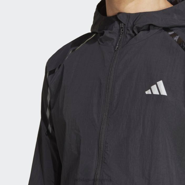 Adidas jachetă neagră de alergare pentru încălzire maraton bărbați negru 2JBN21347