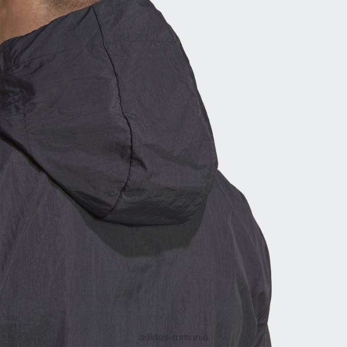 Adidas jachetă neagră de alergare pentru încălzire maraton bărbați negru 2JBN21347
