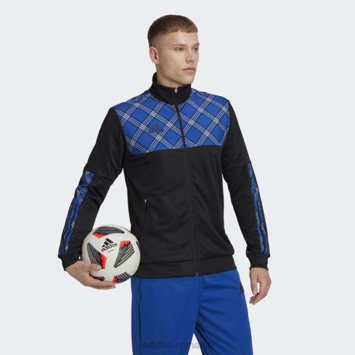 Adidas jachetă neagră tiro adidas bărbați negru/albastru regal 2JBN20253
