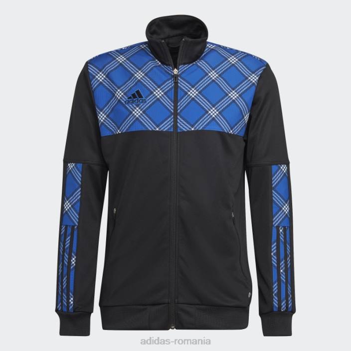 Adidas jachetă neagră tiro adidas bărbați negru/albastru regal 2JBN20253