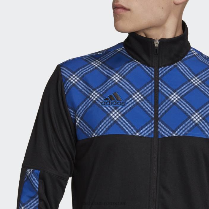 Adidas jachetă neagră tiro adidas bărbați negru/albastru regal 2JBN20253