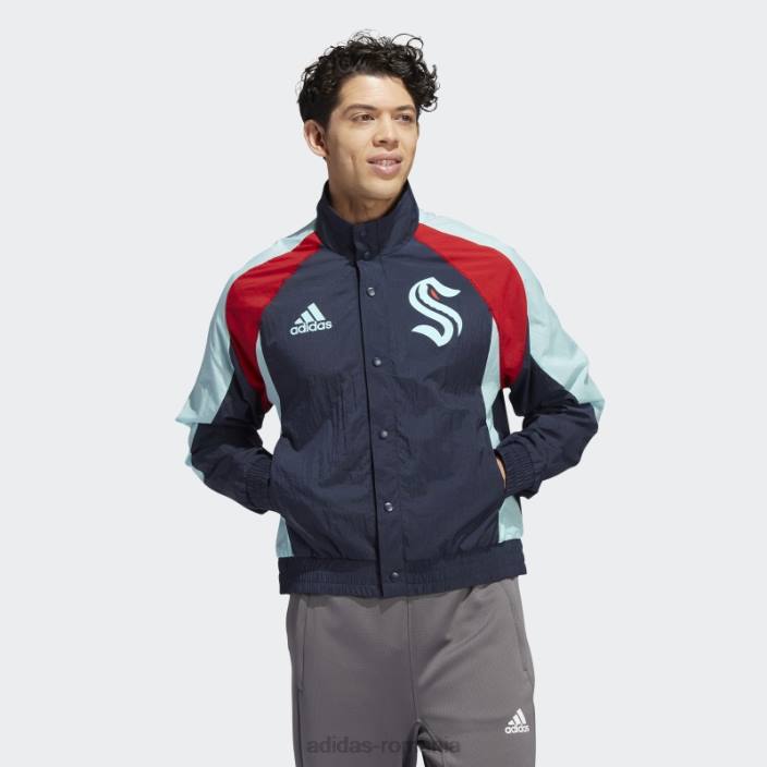 Adidas jachetă retro kraken inversă bleumarin de noapte bărbați bleumarin de noapte/aqua/nhlskr52d 2JBN20416