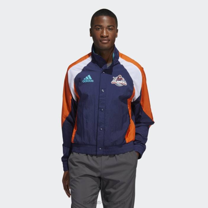 Adidas jachetă retro reversă a insulelor bleumarin adidas bărbați navy/insular teal/nhl-nyi-510 2JBN20409