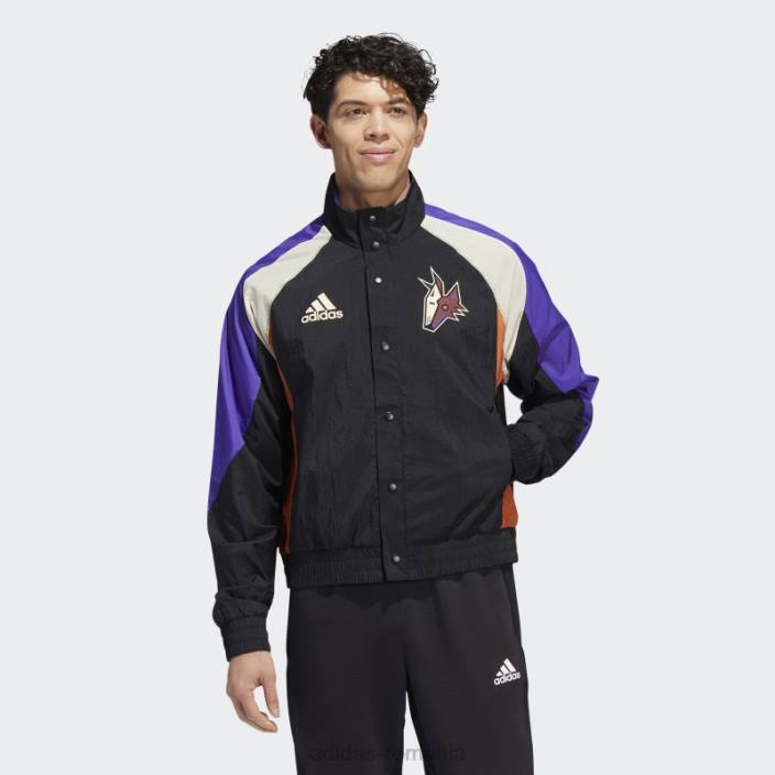 Adidas jachetă retro reverse coyotes neagră bărbați negru/crem/multi 2JBN20287