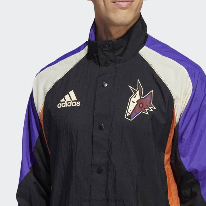 Adidas jachetă retro reverse coyotes neagră bărbați negru/crem/multi 2JBN20287