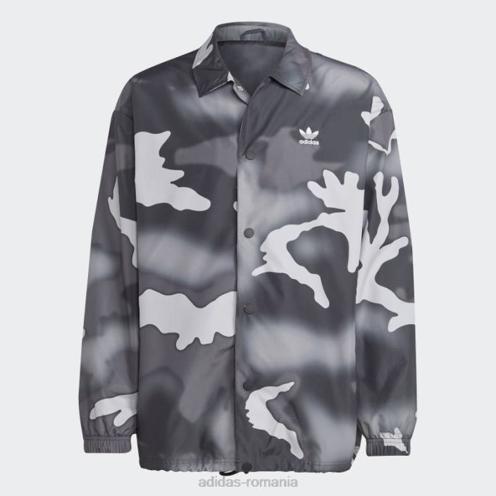 Adidas jacheta antrenor camo grafica neagra adidas bărbați negru 2JBN21402