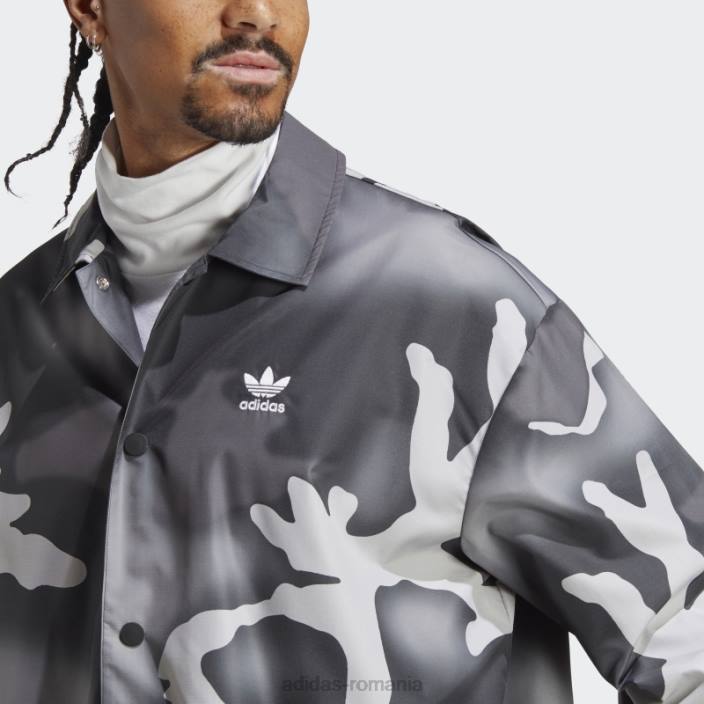 Adidas jacheta antrenor camo grafica neagra adidas bărbați negru 2JBN21402