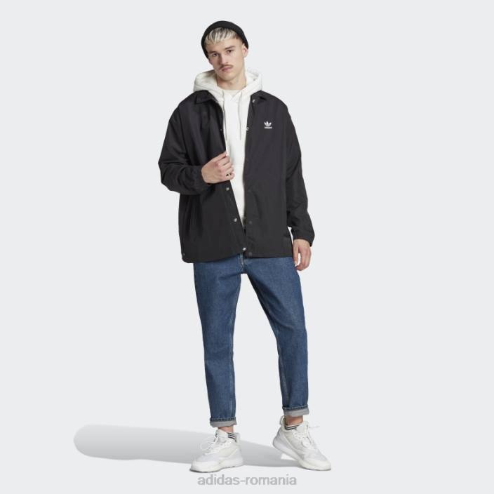 Adidas jacheta antrenor trefoil classics adicolor neagra bărbați negru 2JBN21397
