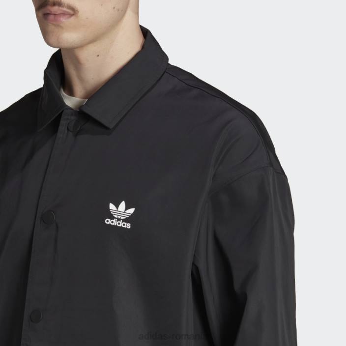 Adidas jacheta antrenor trefoil classics adicolor neagra bărbați negru 2JBN21397