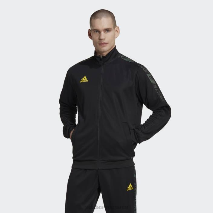 Adidas jacheta tiro rfto neagra bărbați negru 2JBN20155