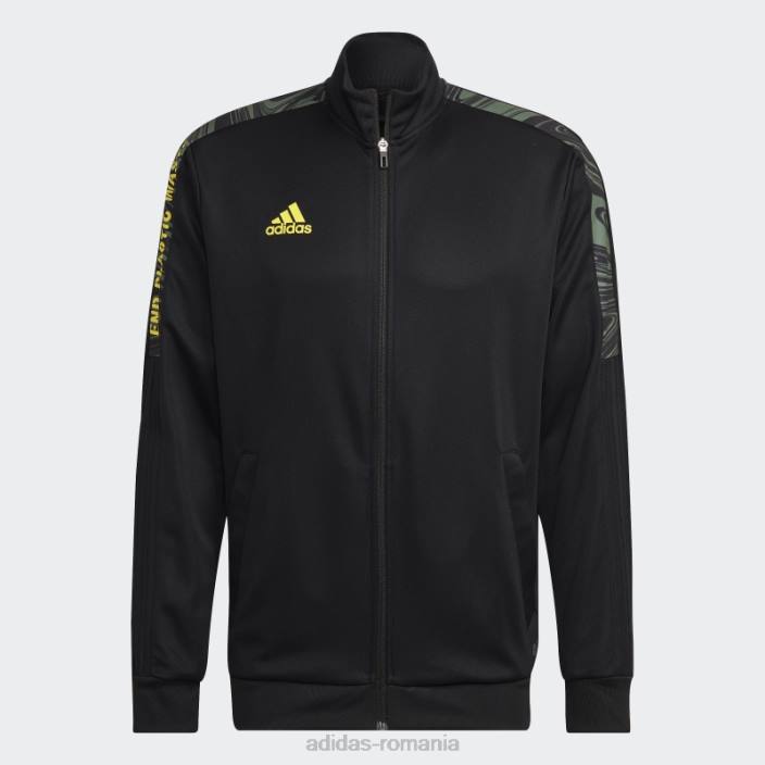 Adidas jacheta tiro rfto neagra bărbați negru 2JBN20155