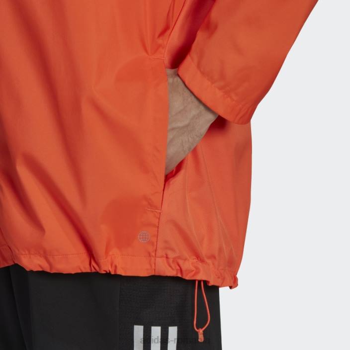 Adidas portocaliu deține jacheta de alergare bărbați portocaliu/argintiu 2JBN21353