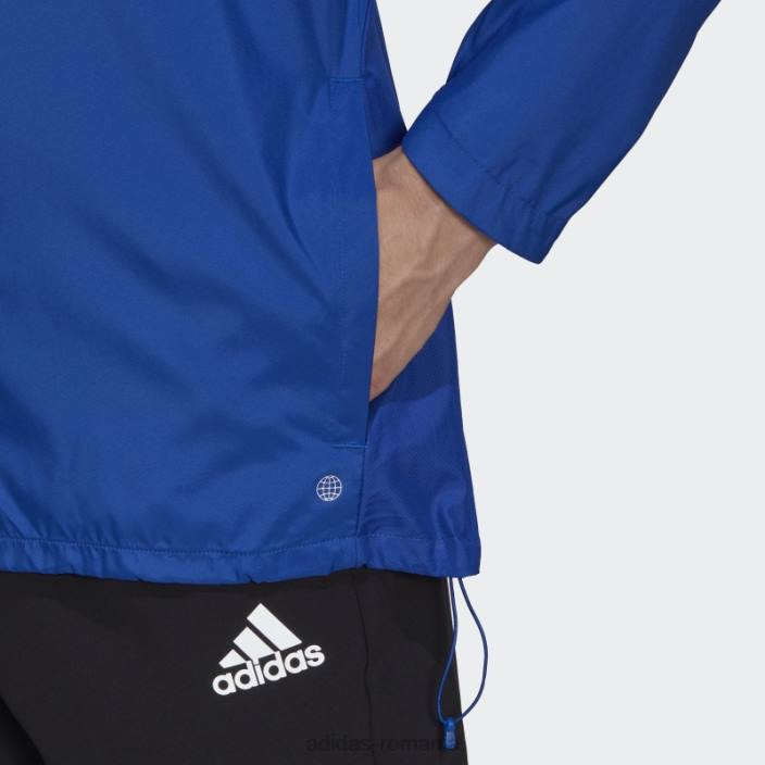 Adidas posedă jacheta de alergare albastru regal bărbați albastru regal/argintiu 2JBN21403