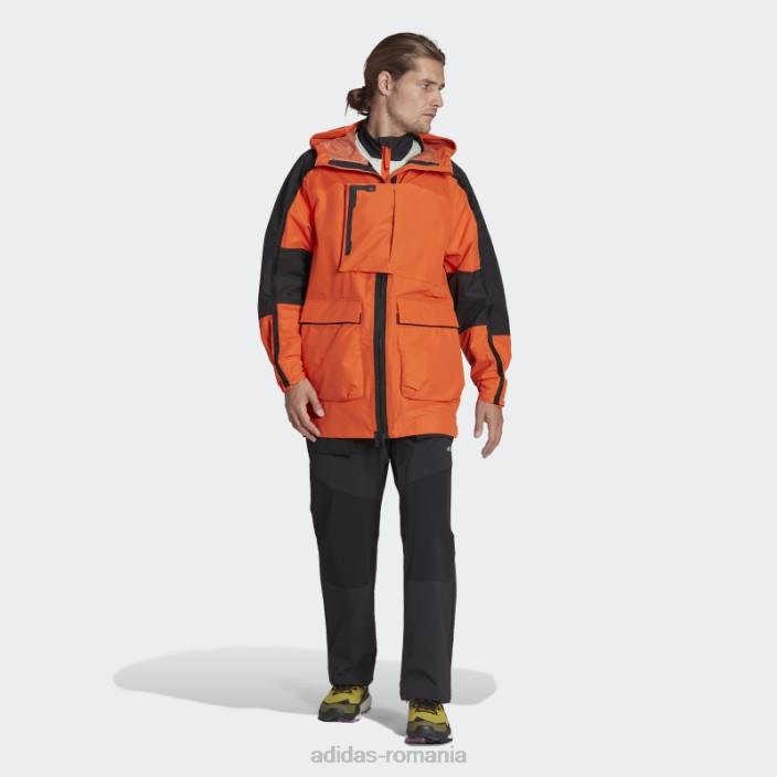 Adidas terrex xploric rain.rdy jacheta oras portocaliu bărbați portocaliu/negru 2JBN21356