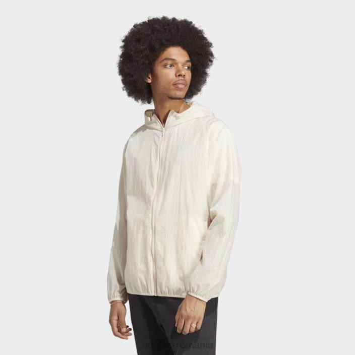 Adidas trefoil essentials windbreaker alb bărbați alb 2JBN21410