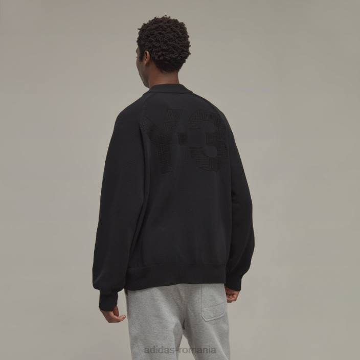 Adidas y-3 pulover clasic din tricot cu fermoar bărbați2JBN6953