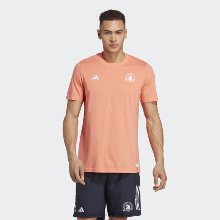 Adidas Coral Boston Marathon 2023 realizat cu tricou de alergare naturală bărbați coral 2JBN20447