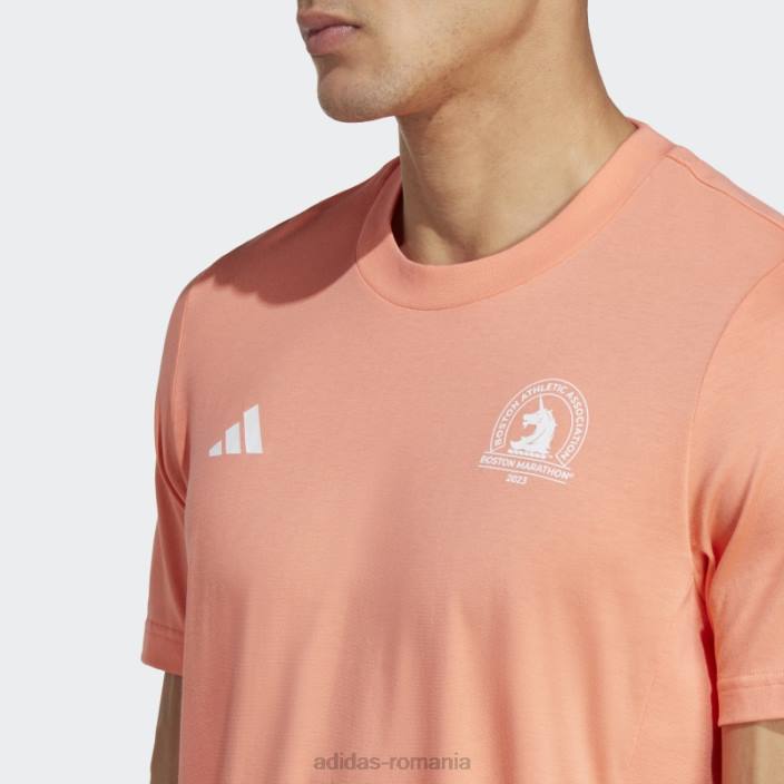 Adidas Coral Boston Marathon 2023 realizat cu tricou de alergare naturală bărbați coral 2JBN20447