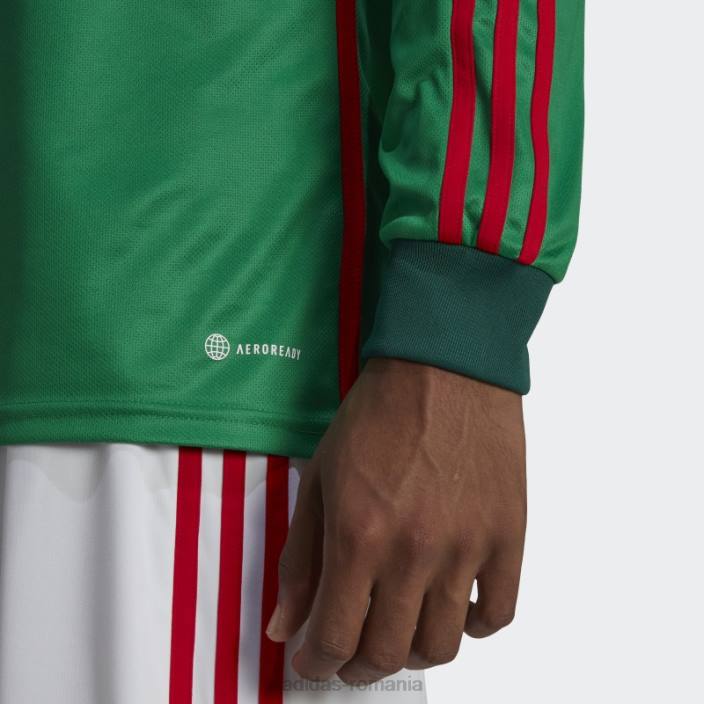 Adidas Mexic 22 tricou acasă cu mânecă lungă, verde bărbați verde 2JBN20167
