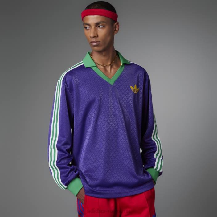 Adidas Tricou adicolor heritage now vintage cu mânecă lungă bogat violet adidas bărbați purpuriu bogat 2JBN20490