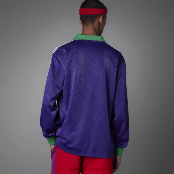Adidas Tricou adicolor heritage now vintage cu mânecă lungă bogat violet adidas bărbați purpuriu bogat 2JBN20490