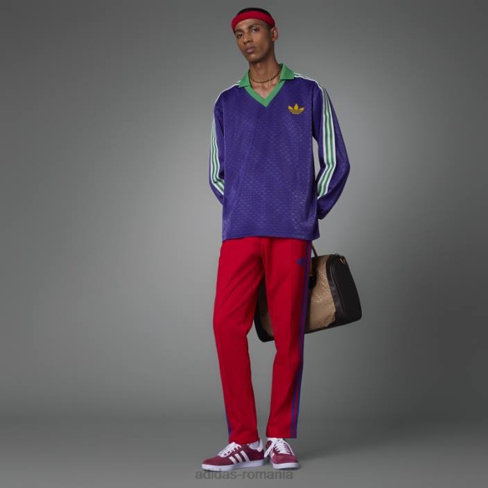 Adidas Tricou adicolor heritage now vintage cu mânecă lungă bogat violet adidas bărbați purpuriu bogat 2JBN20490