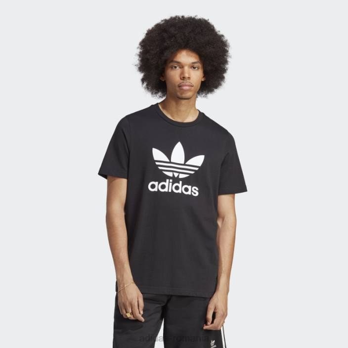 Adidas Tricou cu trefoil negru adicolor classics bărbați negru 2JBN20539