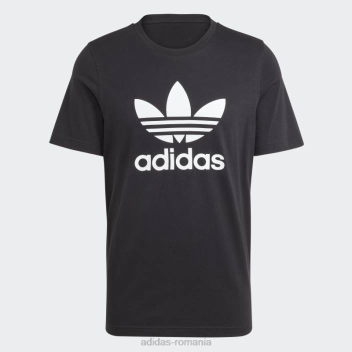 Adidas Tricou cu trefoil negru adicolor classics bărbați negru 2JBN20539