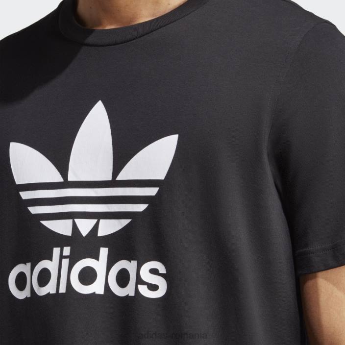 Adidas Tricou cu trefoil negru adicolor classics bărbați negru 2JBN20539