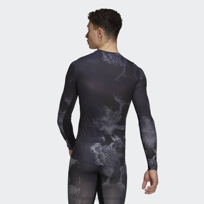 Adidas Tricou de antrenament cu mânecă lungă cu imprimeu techfit multicolor adidas bărbați multicolor/negru 2JBN20694