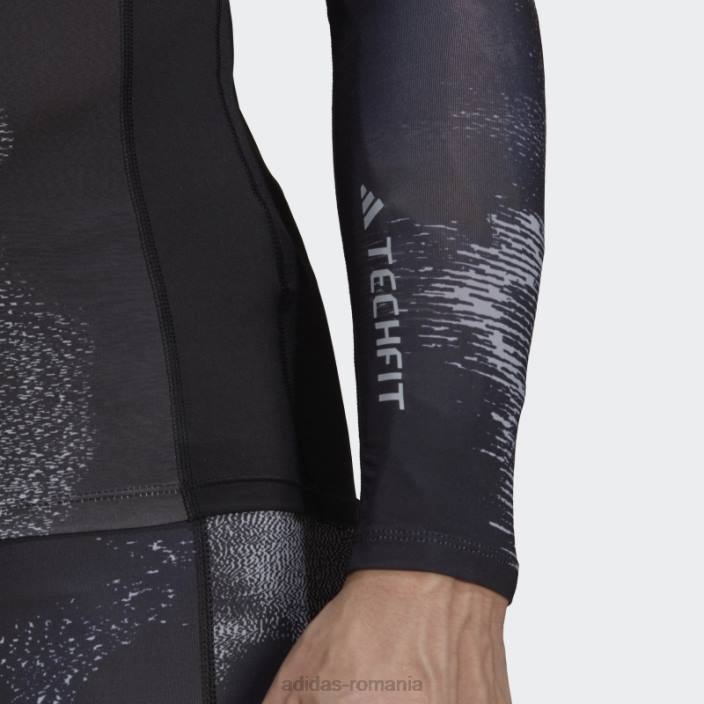 Adidas Tricou de antrenament cu mânecă lungă cu imprimeu techfit multicolor adidas bărbați multicolor/negru 2JBN20694