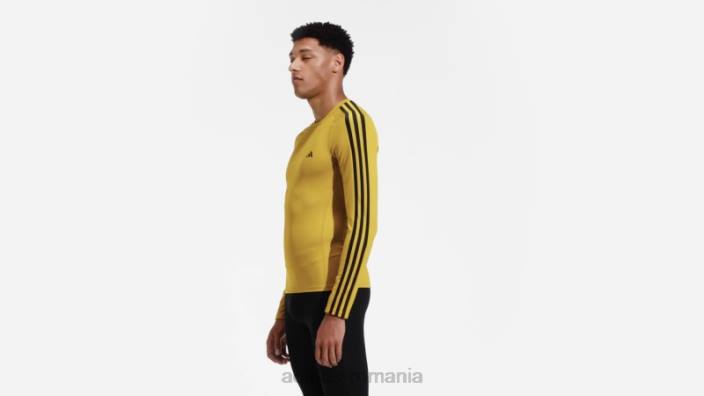 Adidas Tricou de antrenament cu mânecă lungă techfit 3-stripes olive bărbați măsline 2JBN20164