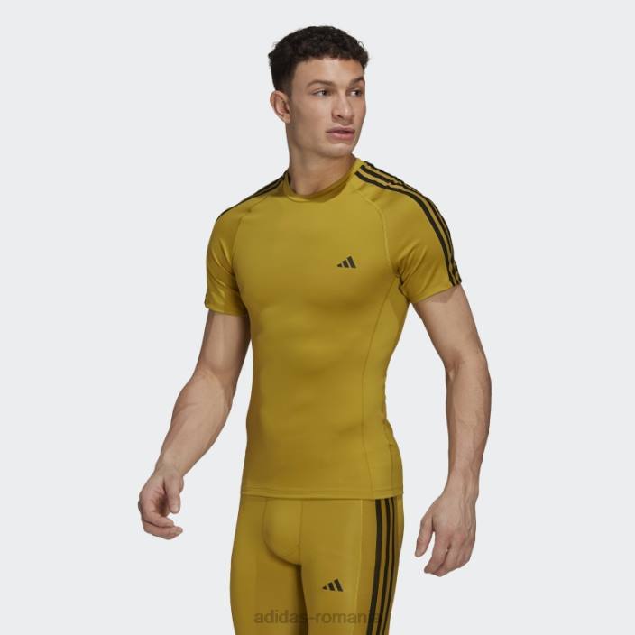 Adidas Tricou de antrenament techfit 3-stripes olive adidas bărbați măsline 2JBN20406