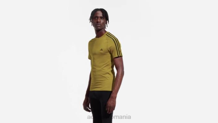 Adidas Tricou de antrenament techfit 3-stripes olive adidas bărbați măsline 2JBN20406