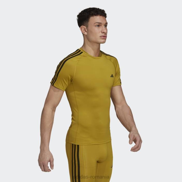 Adidas Tricou de antrenament techfit 3-stripes olive adidas bărbați măsline 2JBN20406