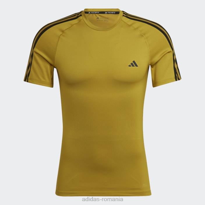 Adidas Tricou de antrenament techfit 3-stripes olive adidas bărbați măsline 2JBN20406