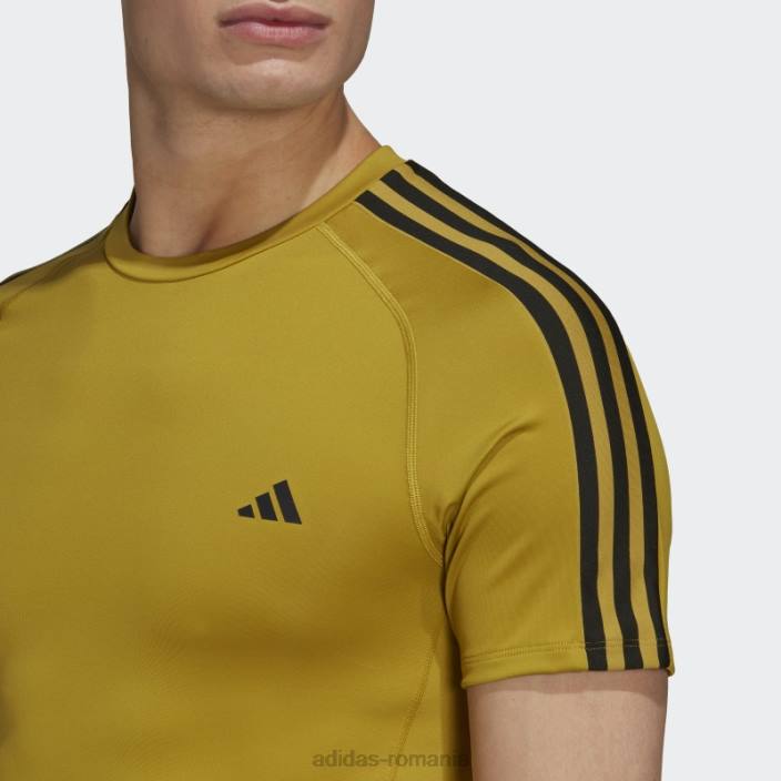 Adidas Tricou de antrenament techfit 3-stripes olive adidas bărbați măsline 2JBN20406